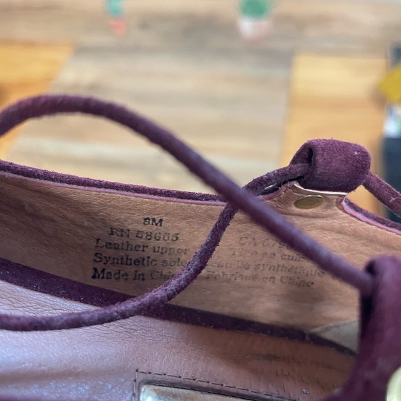 Halogen maroon suede lace up pointy toe ballet flats women’s 8 - Picture 10 of 10